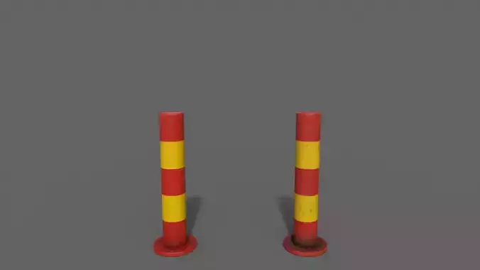 PBR Bollard RedYellow