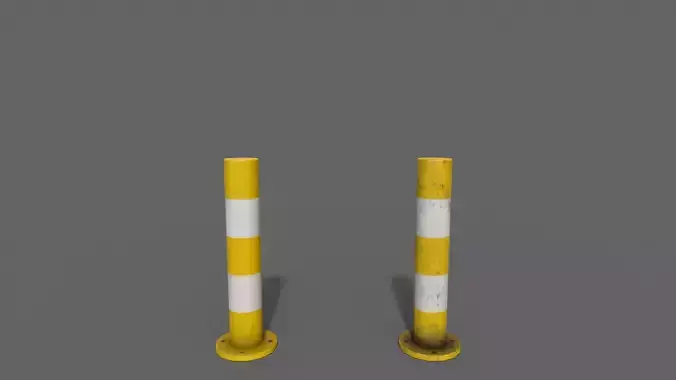 PBR Bollard YellowWhite