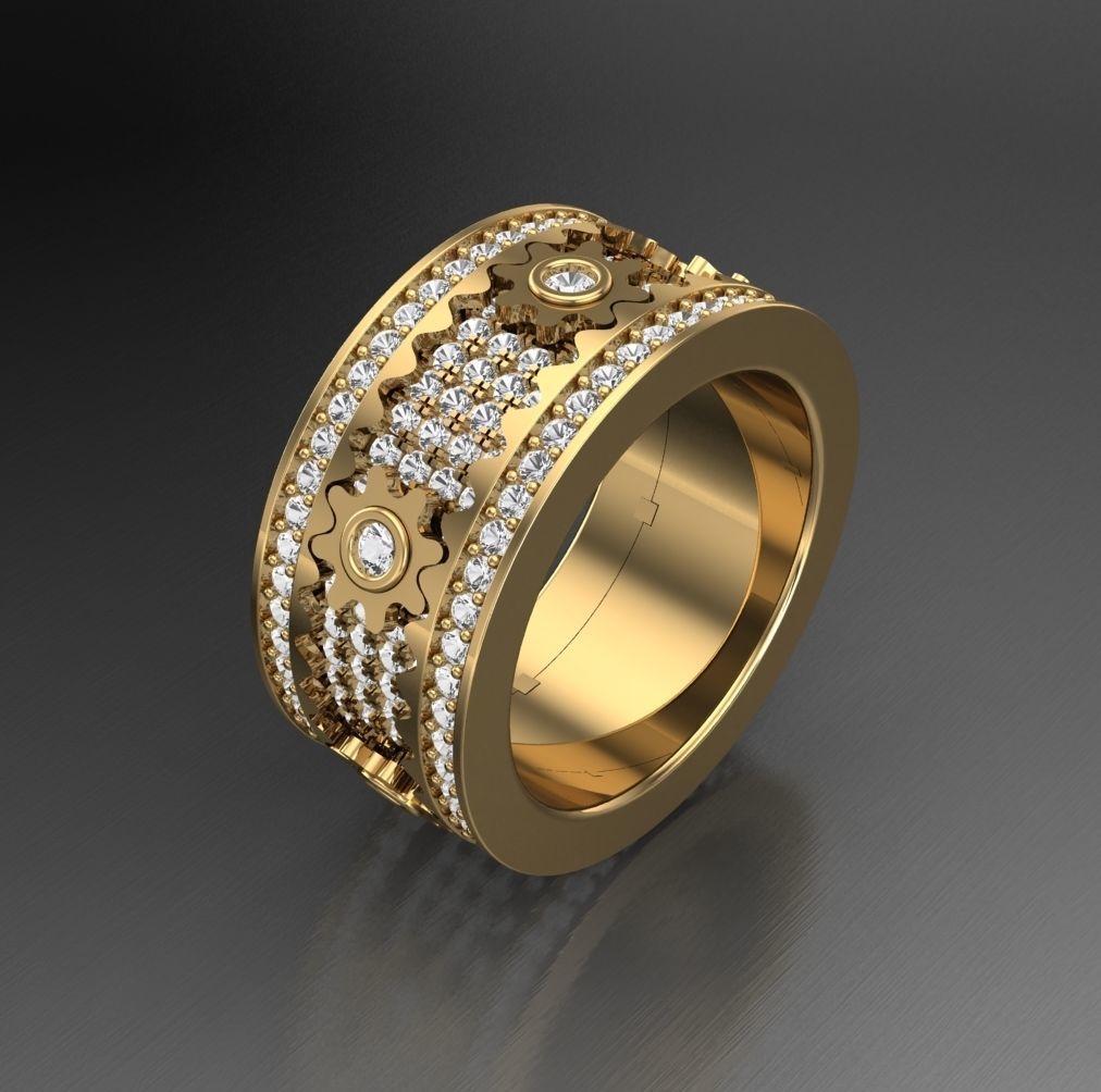 Solitaire Wedding Engagement Women Ring 3D print model_2