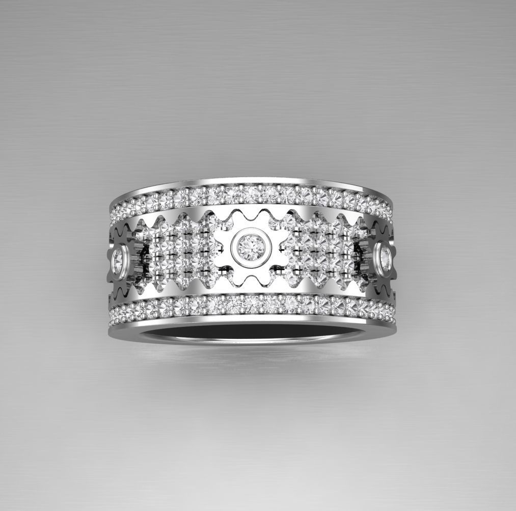 Solitaire Wedding Engagement Women Ring 3D print model_5