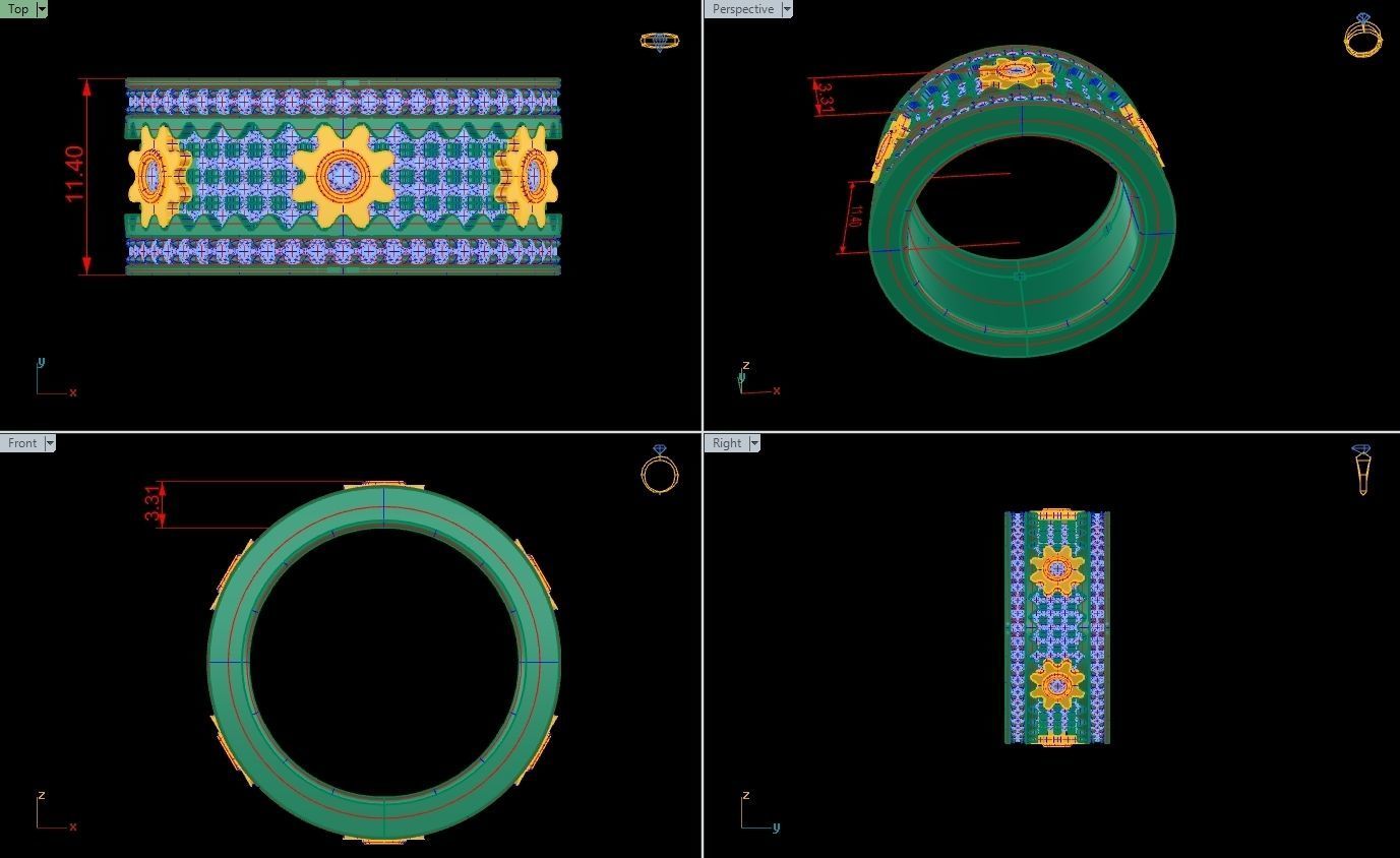 Solitaire Wedding Engagement Women Ring 3D print model_6