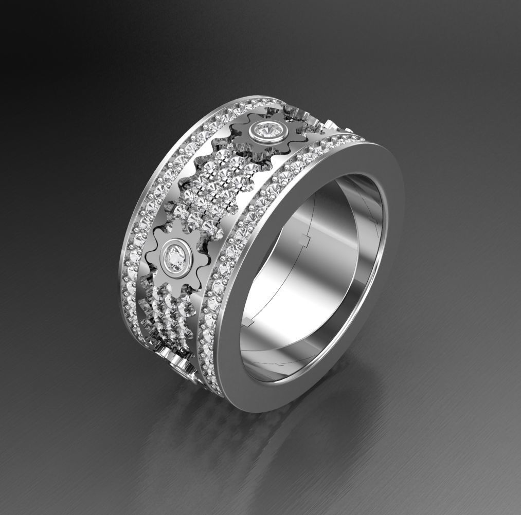 Solitaire Wedding Engagement Women Ring 3D print model_4
