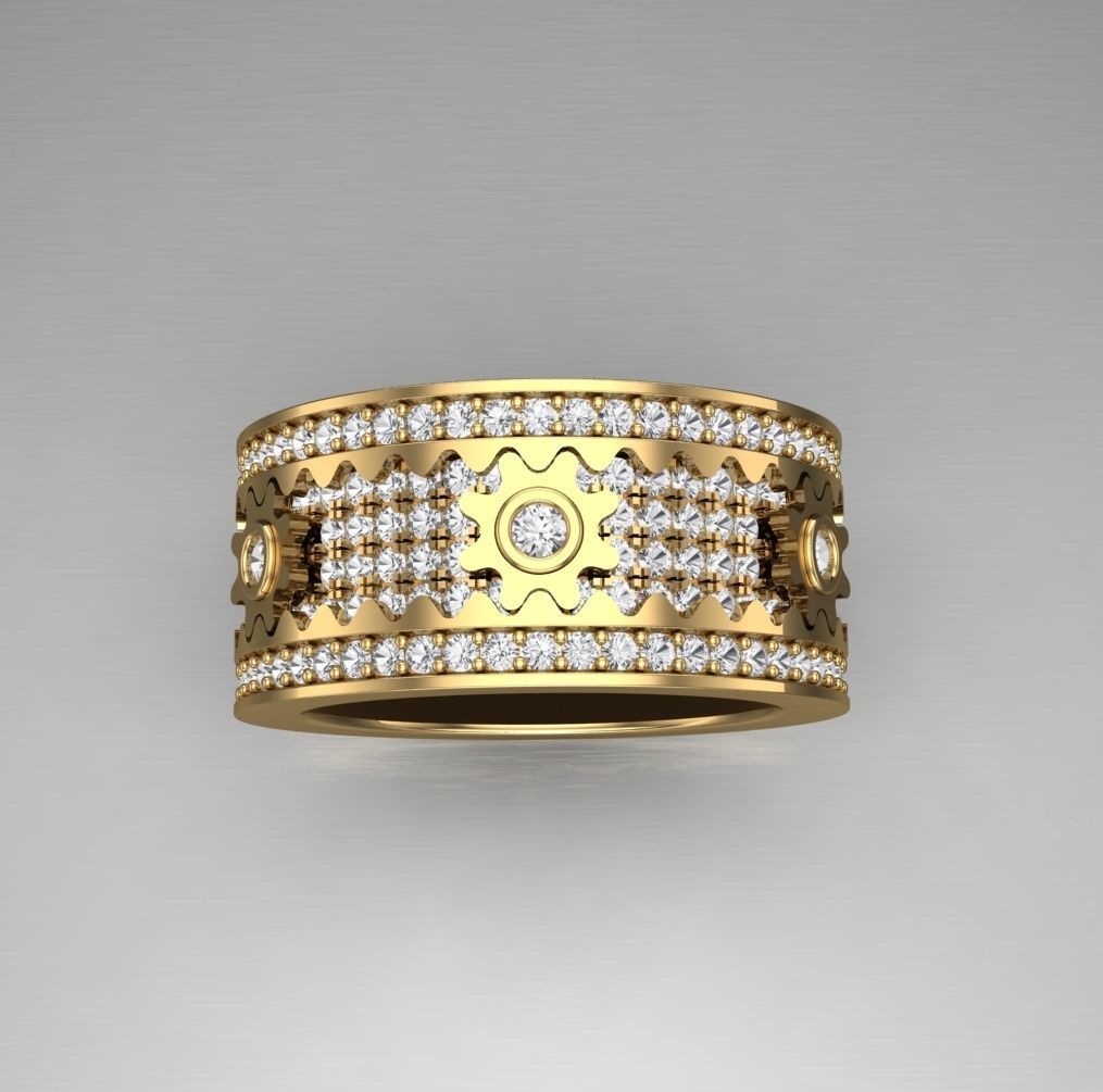 Solitaire Wedding Engagement Women Ring 3D print model_3