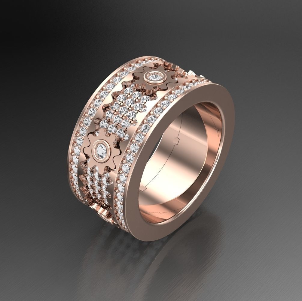 Solitaire Wedding Engagement Women Ring 3D print model_0