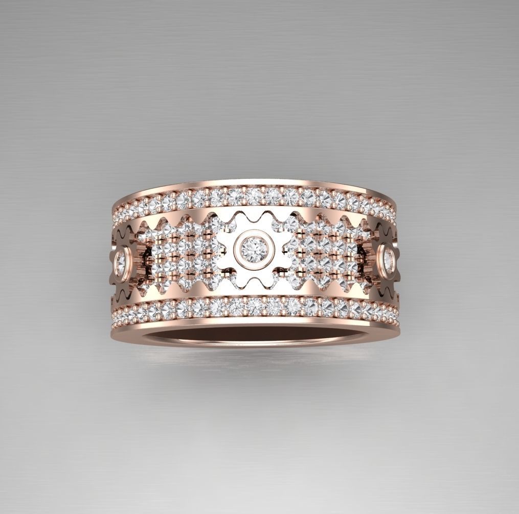 Solitaire Wedding Engagement Women Ring 3D print model_1