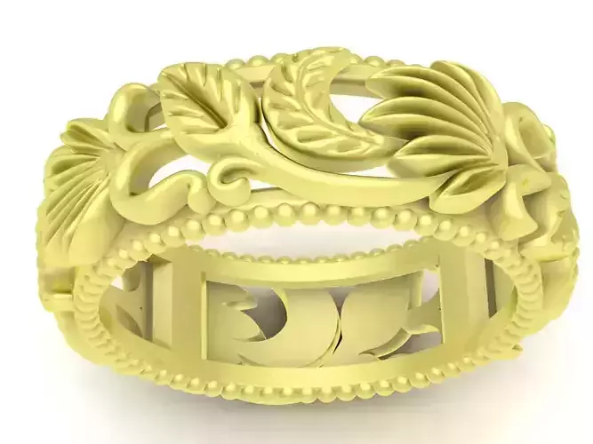 24k gold leaf ring 3847