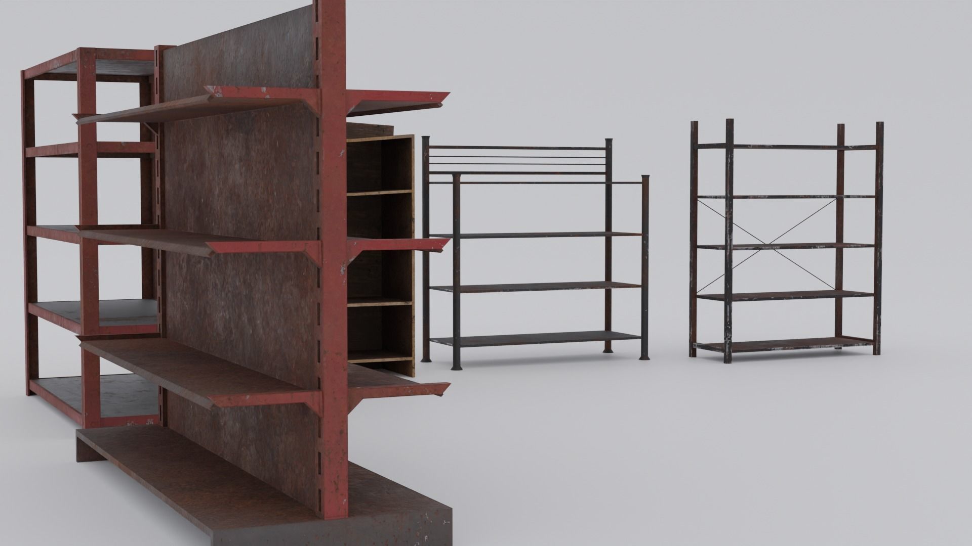 Storage racks Free low-poly 3D model_1