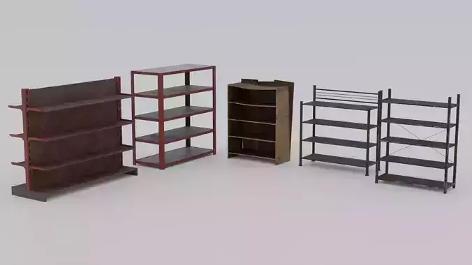 Storage racks Free low-poly 3D model