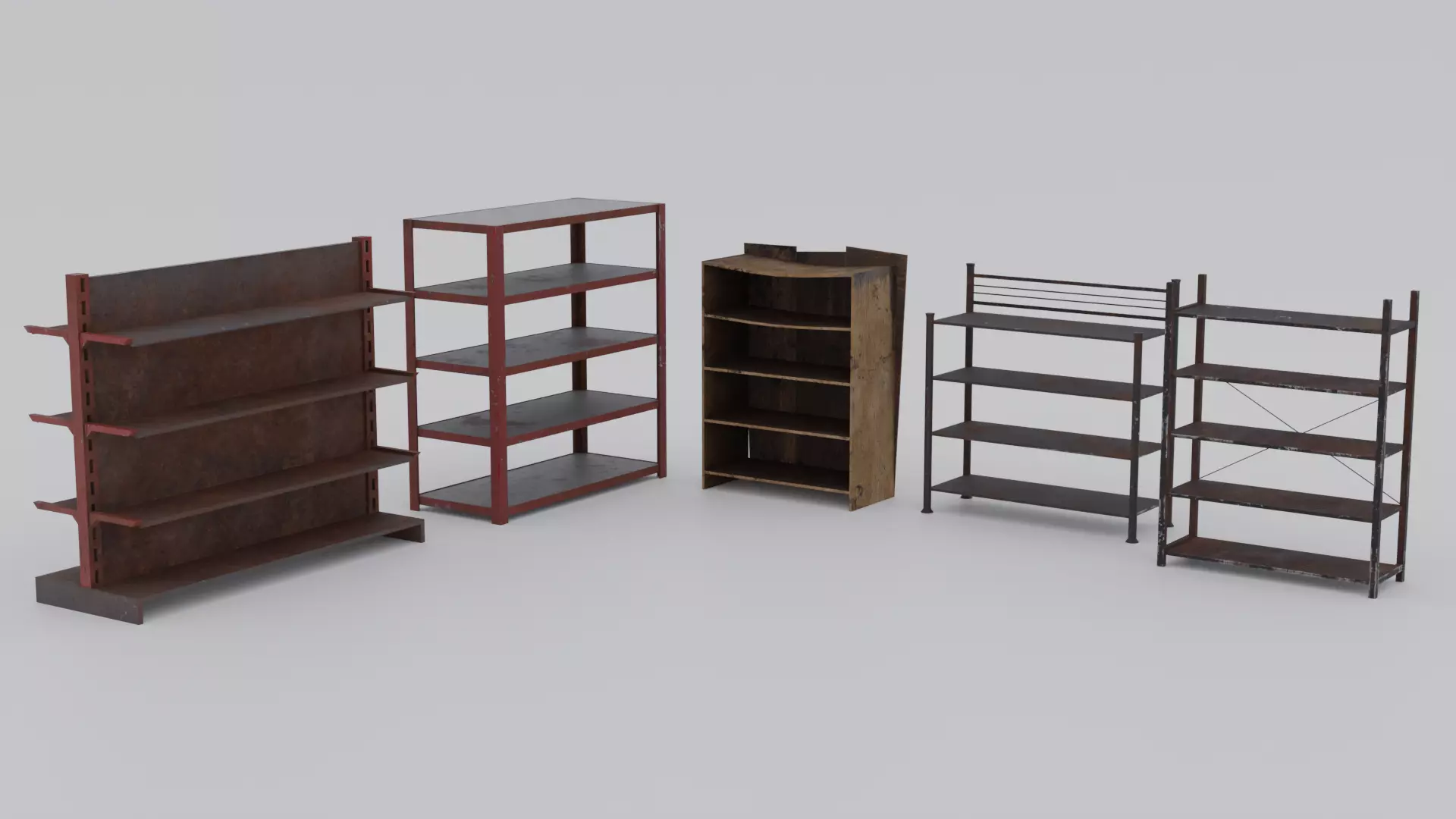 Storage racks Free low-poly 3D model_0