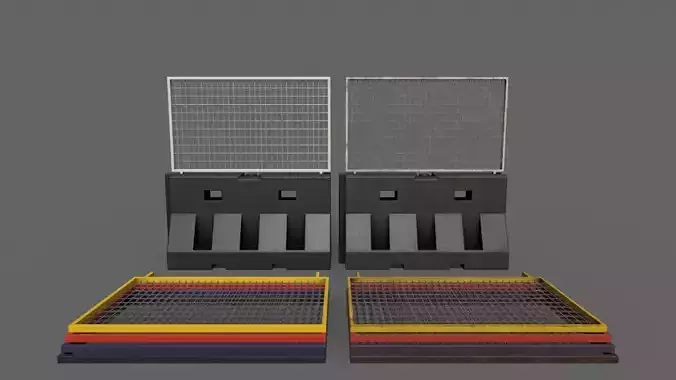 PBR Traffic Barrier Black