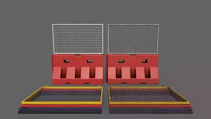 PBR Traffic Barrier Red