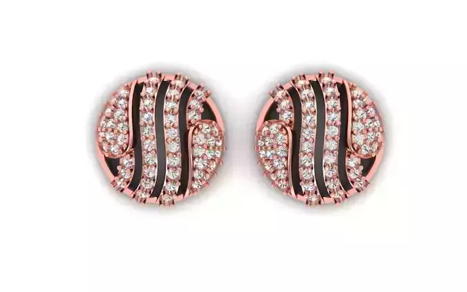 Women Stud Earrings 3dm STL OBJ FBX Renders Details