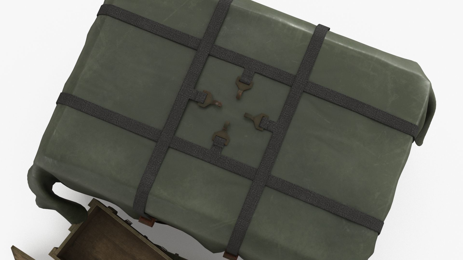 Ammo Military Cargo Case Low-poly 3D model_12