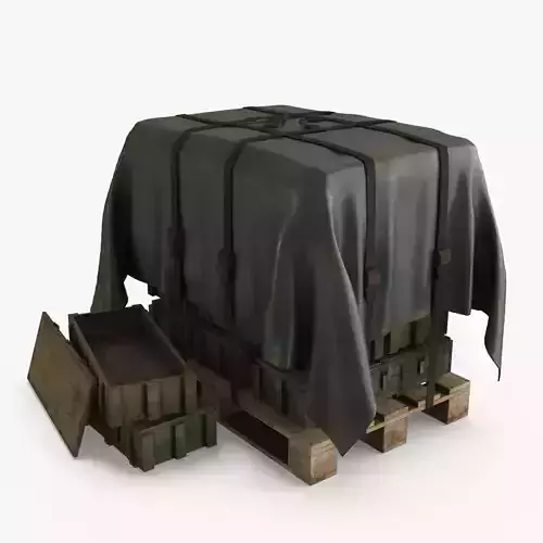 Ammo Military Cargo Case Low-poly 3D model