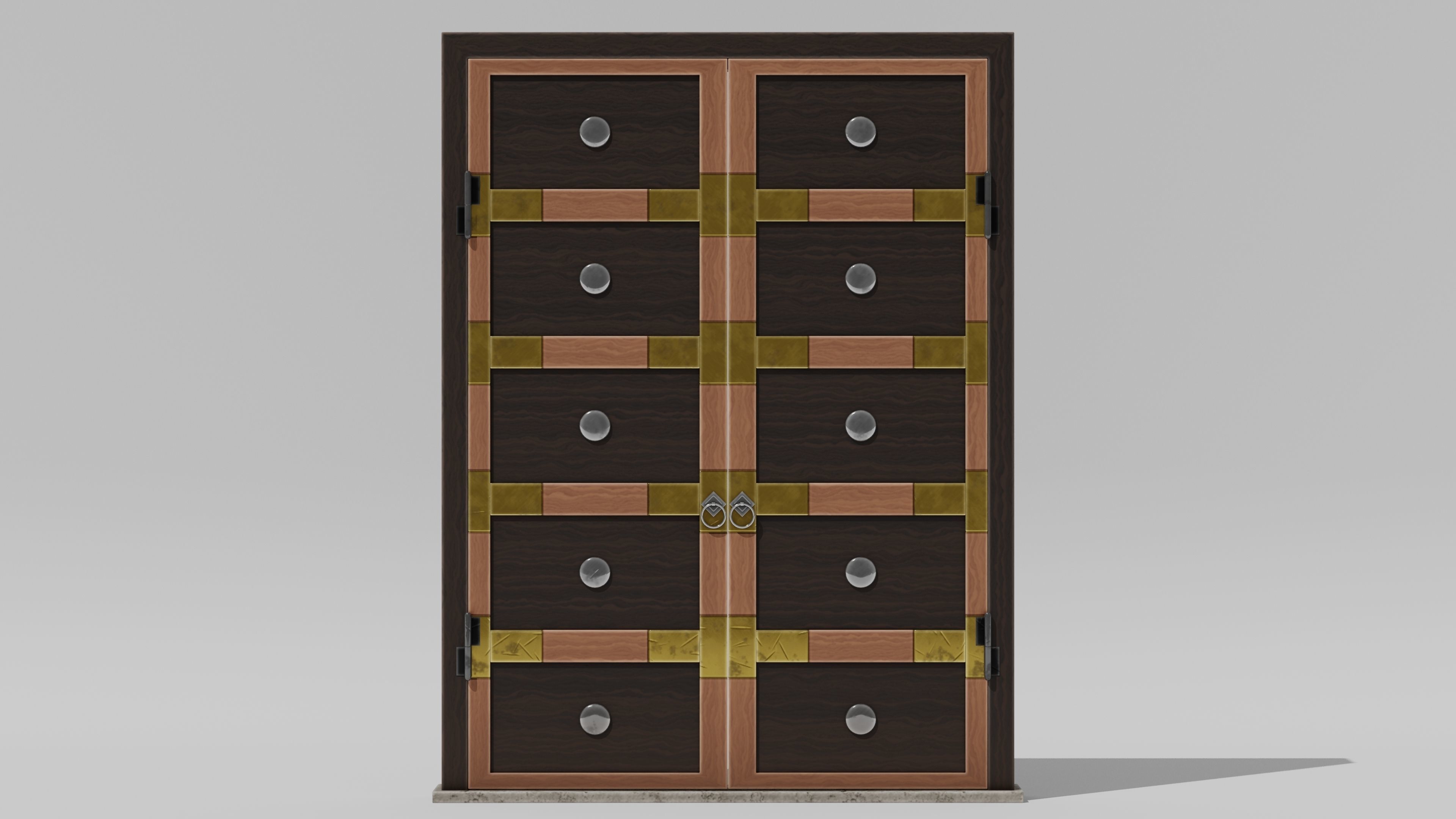 Japanese Furniture Kit - Door Typ A Low-poly 3D model_9