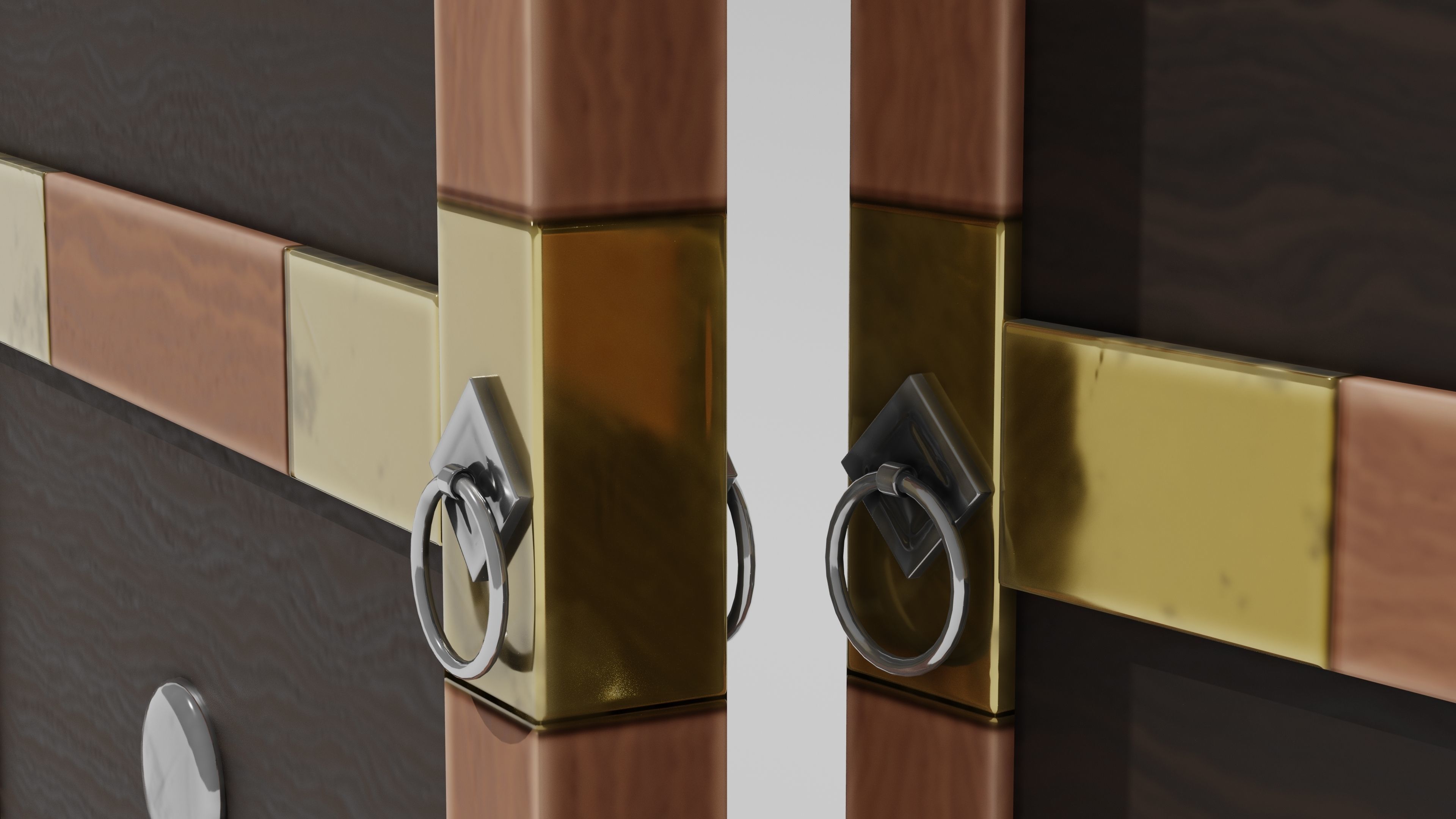 Japanese Furniture Kit - Door Typ A Low-poly 3D model_6