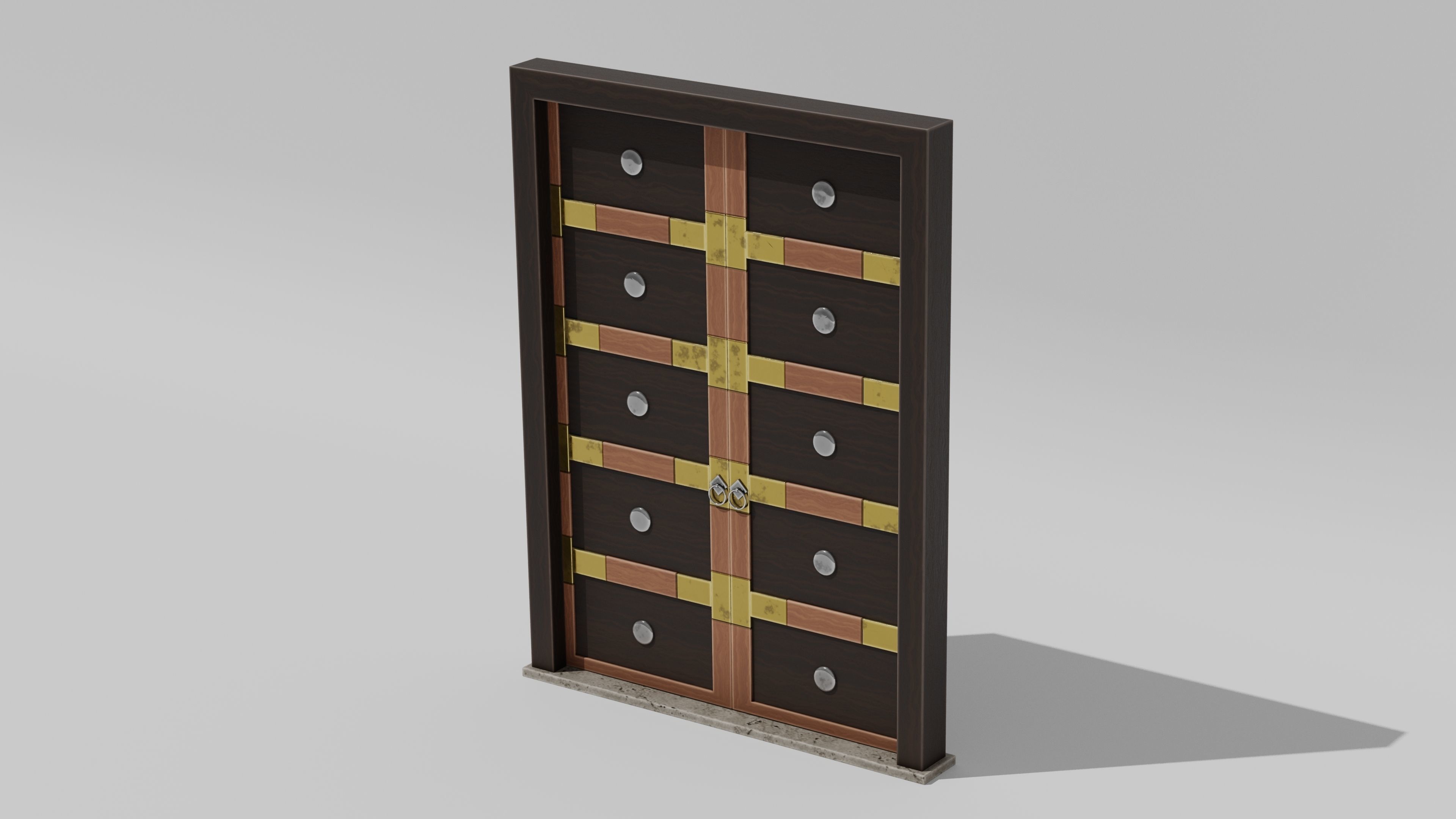 Japanese Furniture Kit - Door Typ A Low-poly 3D model_4