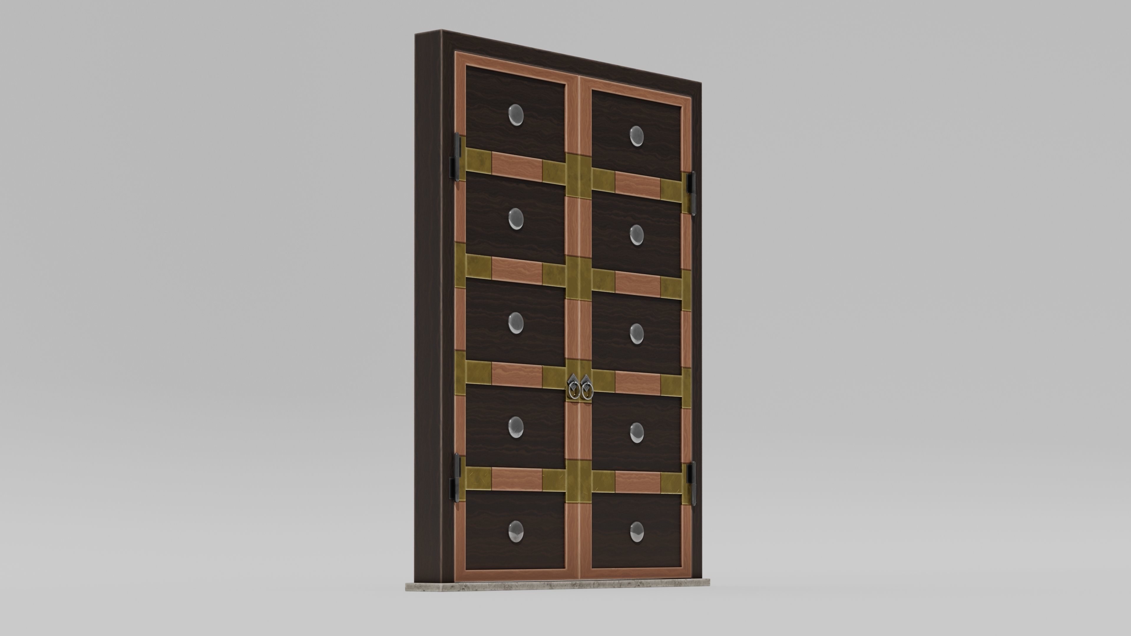 Japanese Furniture Kit - Door Typ A Low-poly 3D model_3