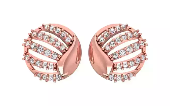 Women Stud Earrings 3dm STL OBJ FBX Renders Details