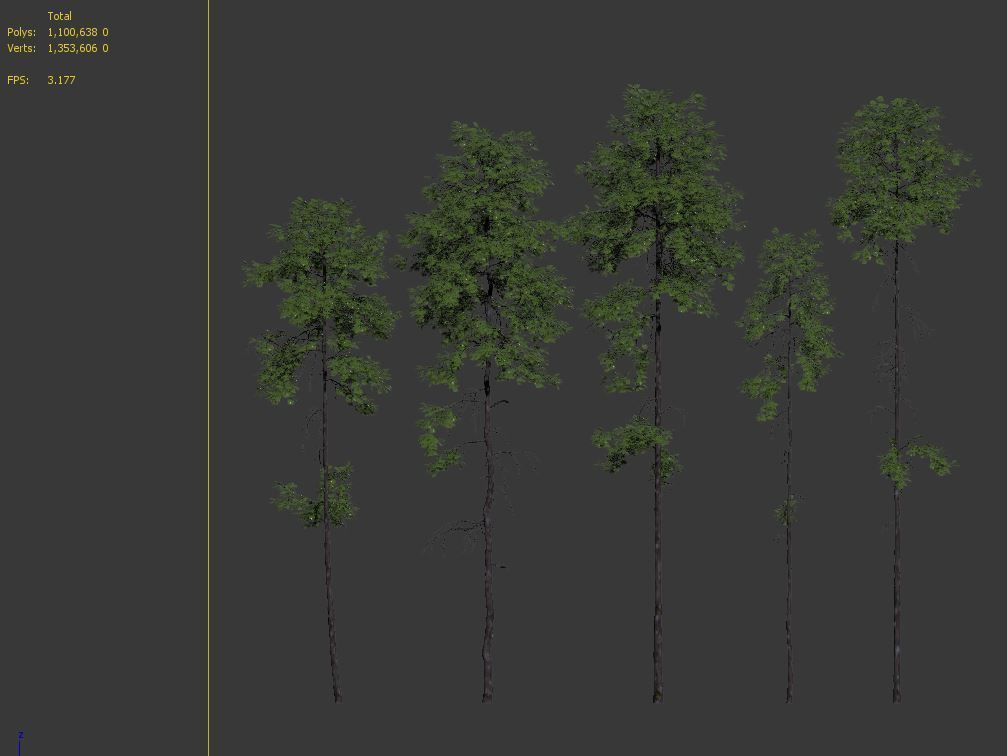 Forest trees set 02 3D model | CGTrader