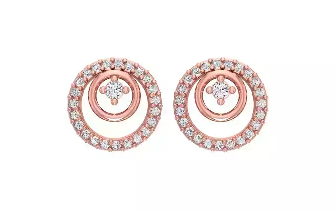 Women Stud Earrings 3dm STL OBJ FBX Renders Details