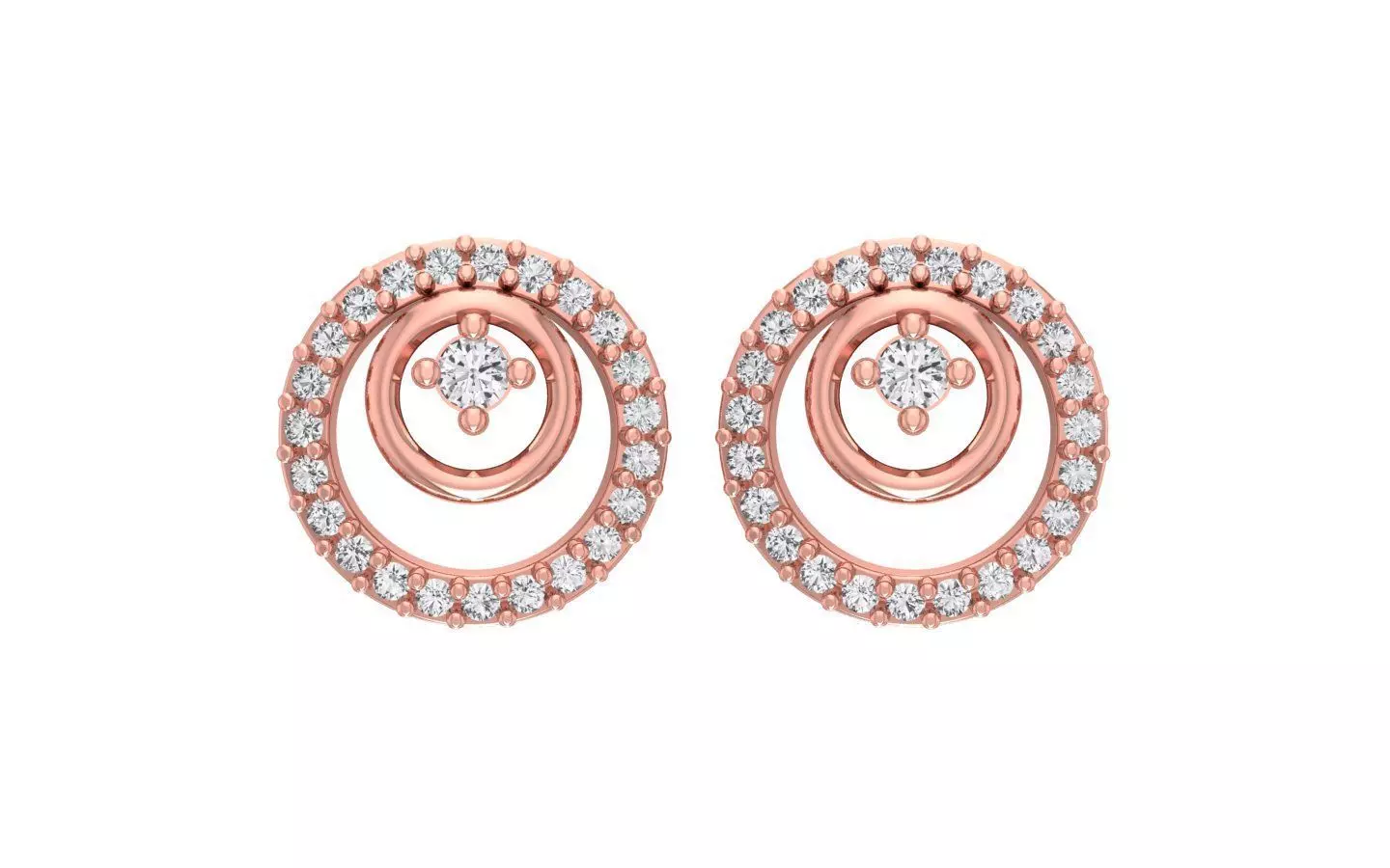 Women Stud Earrings 3dm STL OBJ FBX Renders Details 3D print model_0