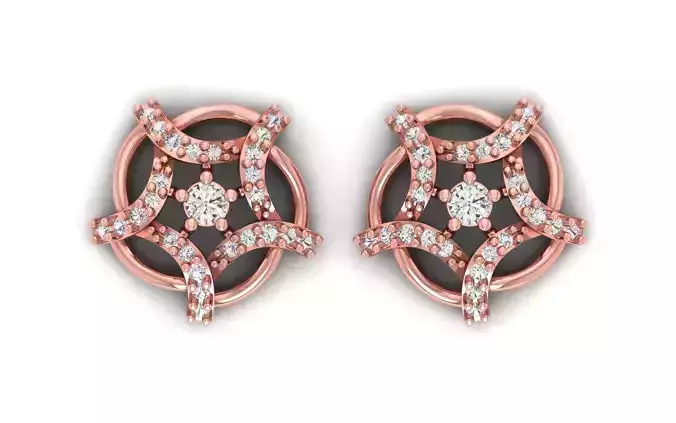 Women Star Stud Earrings 3dm STL OBJ FBX Renders Details