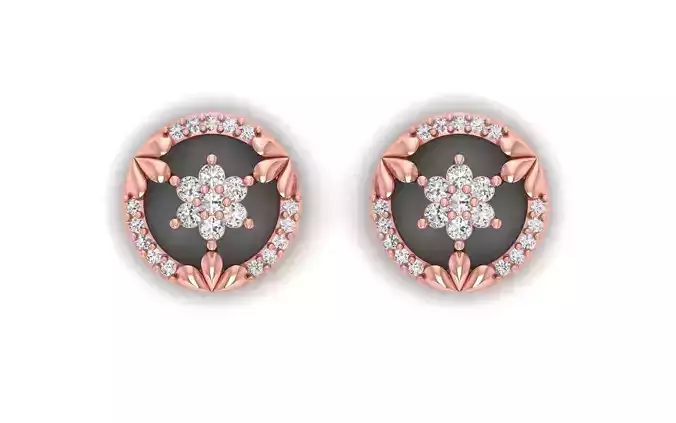 Women Stud Earrings 3dm STL OBJ FBX Renders Details
