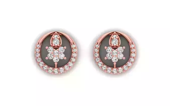 Women Stud Earrings 3dm STL OBJ FBX Renders Details