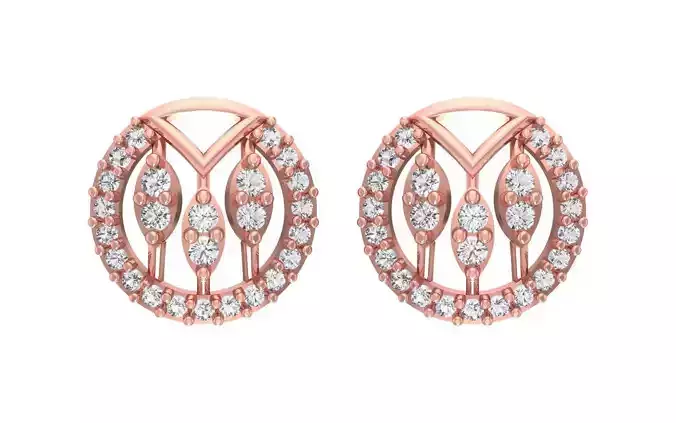 Women Stud Earrings 3dm STL OBJ FBX Renders Details