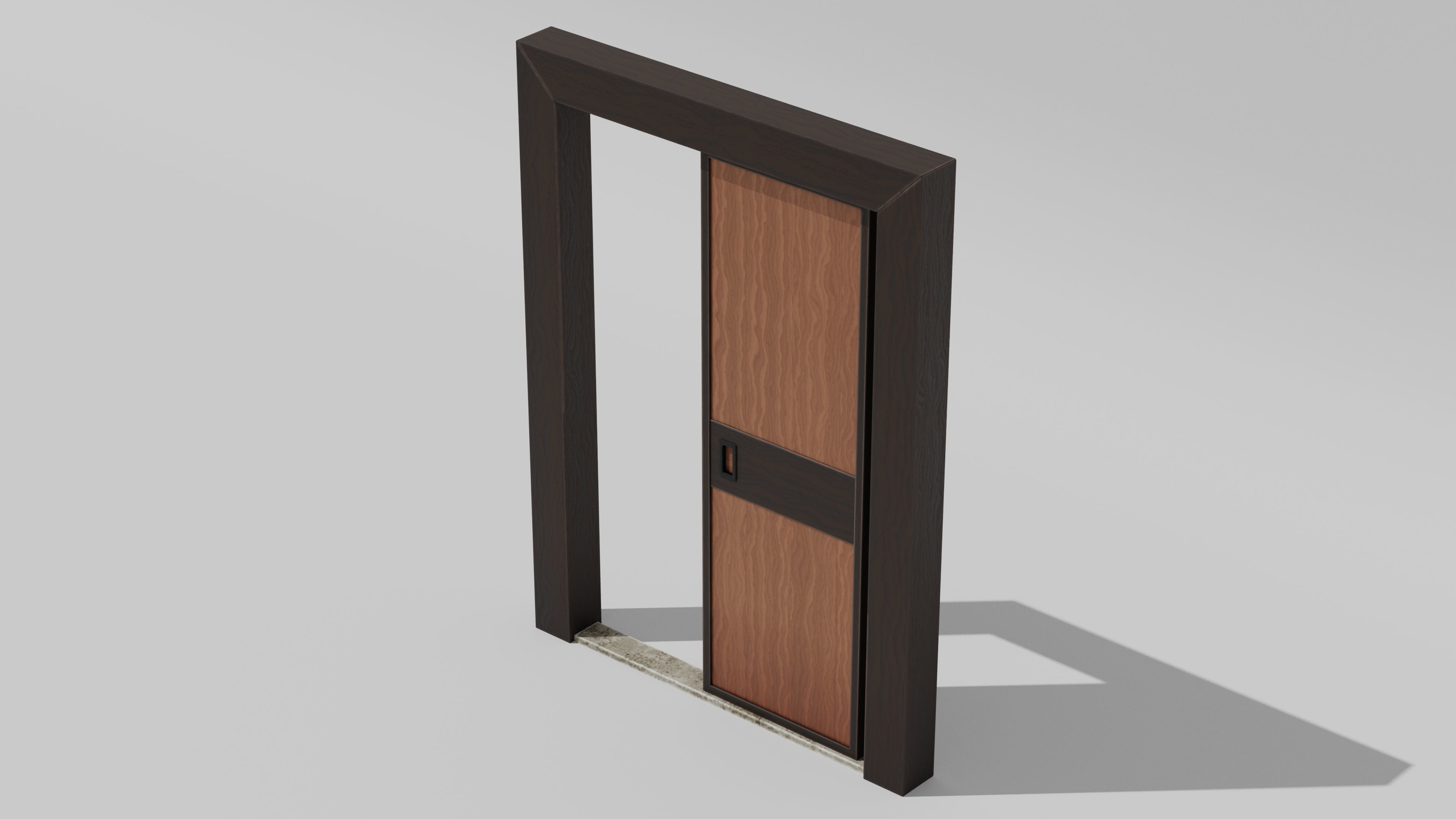 Japanese Furniture Kit - Door Typ B Low-poly 3D model_1