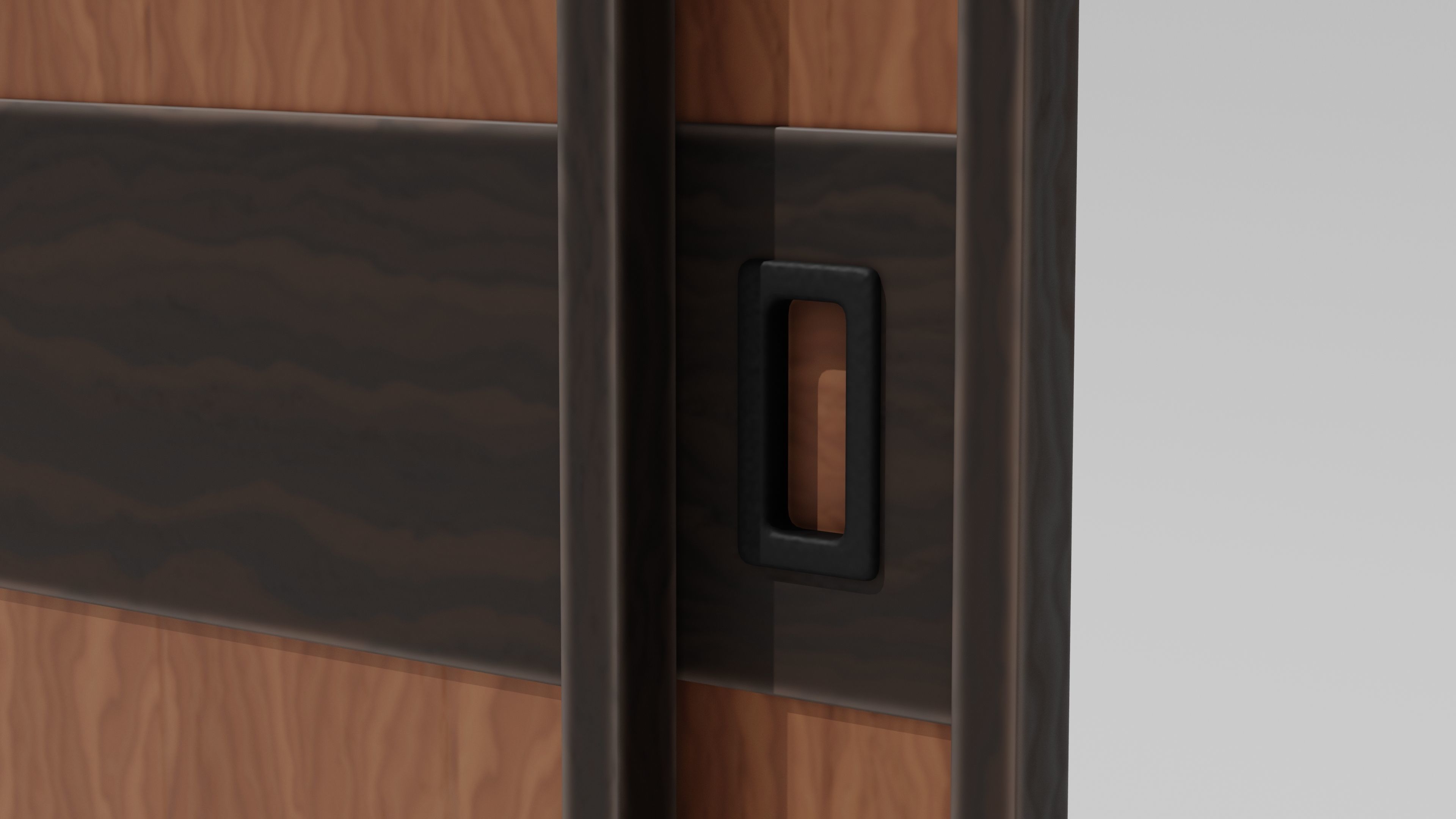 Japanese Furniture Kit - Door Typ B Low-poly 3D model_5