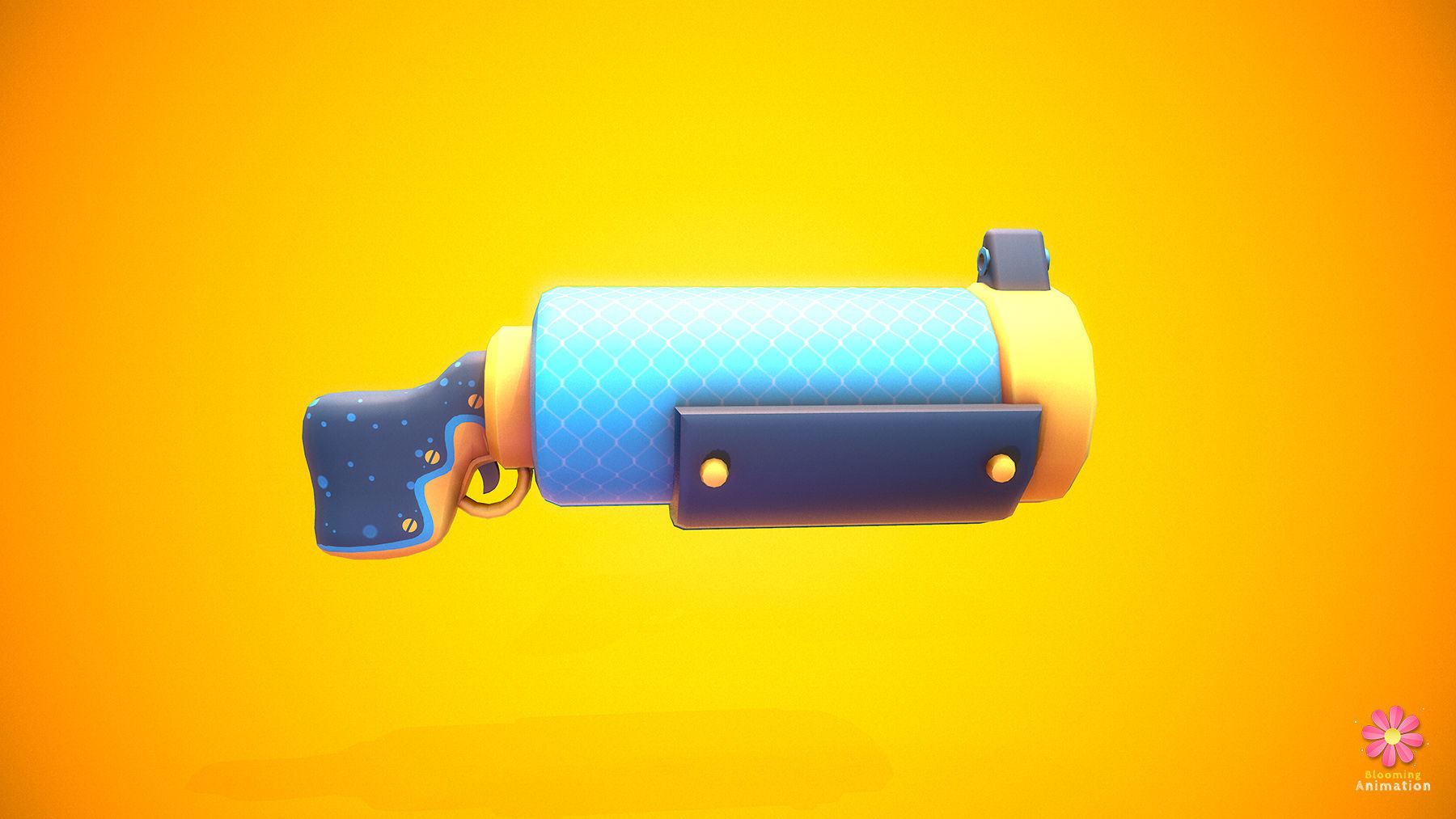 Stylized Shotgun Low-poly Low-poly 3D model_2