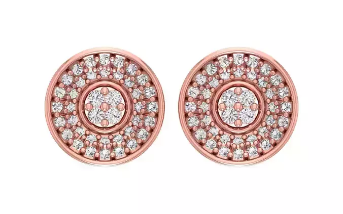 Women Stud Earrings 3dm STL OBJ FBX Renders Details