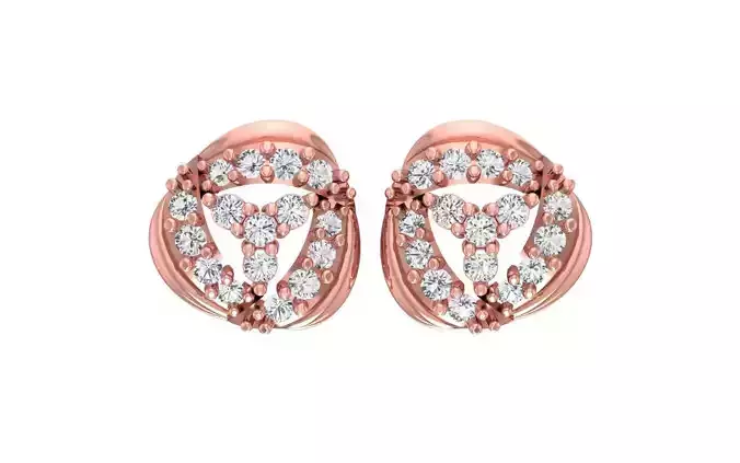 Women Stud Earrings 3dm STL OBJ FBX Renders Details