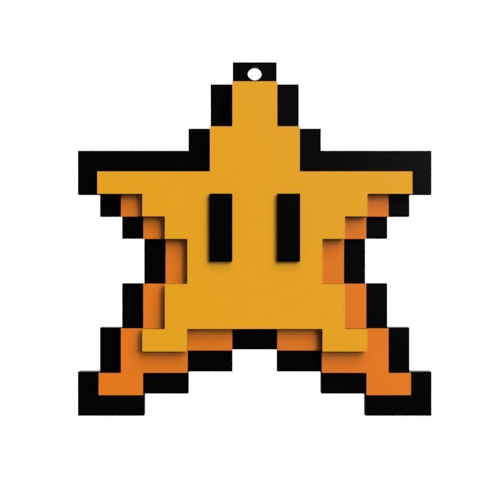 Mario bros Christmas tree decors 3D print model_5