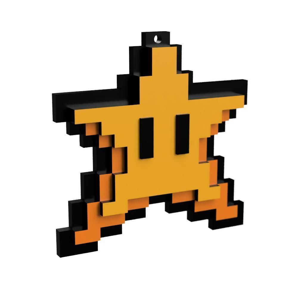 Mario bros Christmas tree decors 3D print model_1