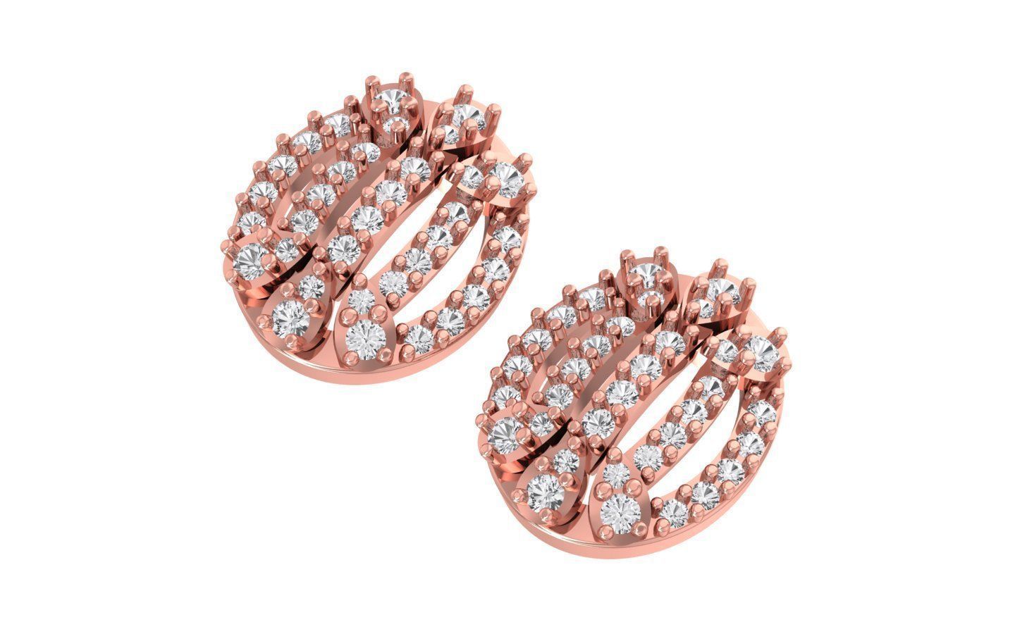 Women Stud Earrings 3dm STL OBJ FBX Renders Details 3D print model_1