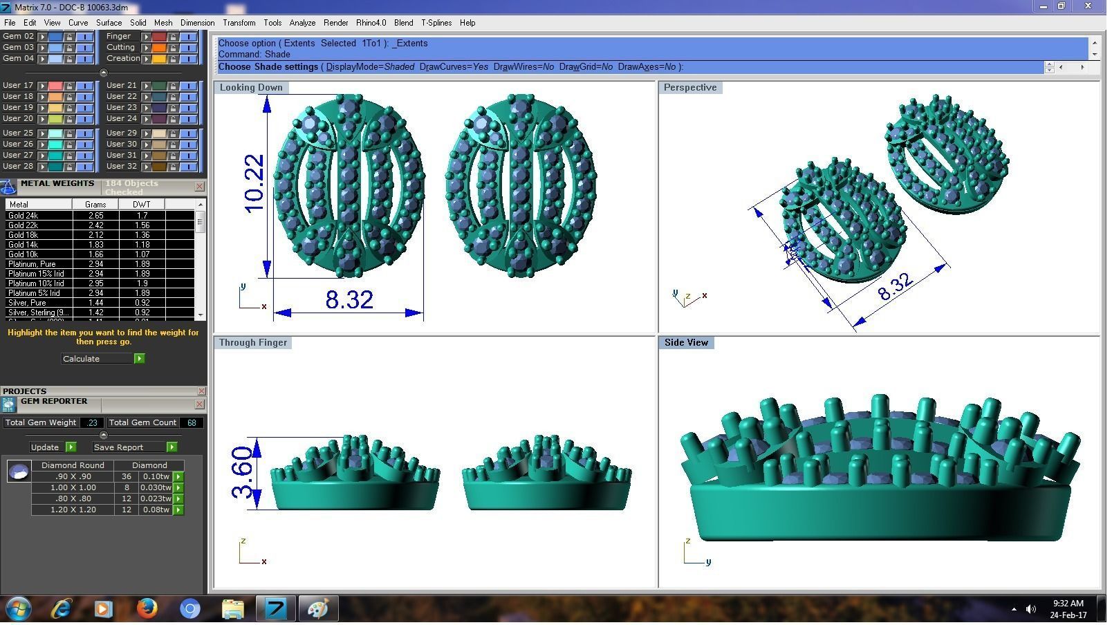 Women Stud Earrings 3dm STL OBJ FBX Renders Details 3D print model_3