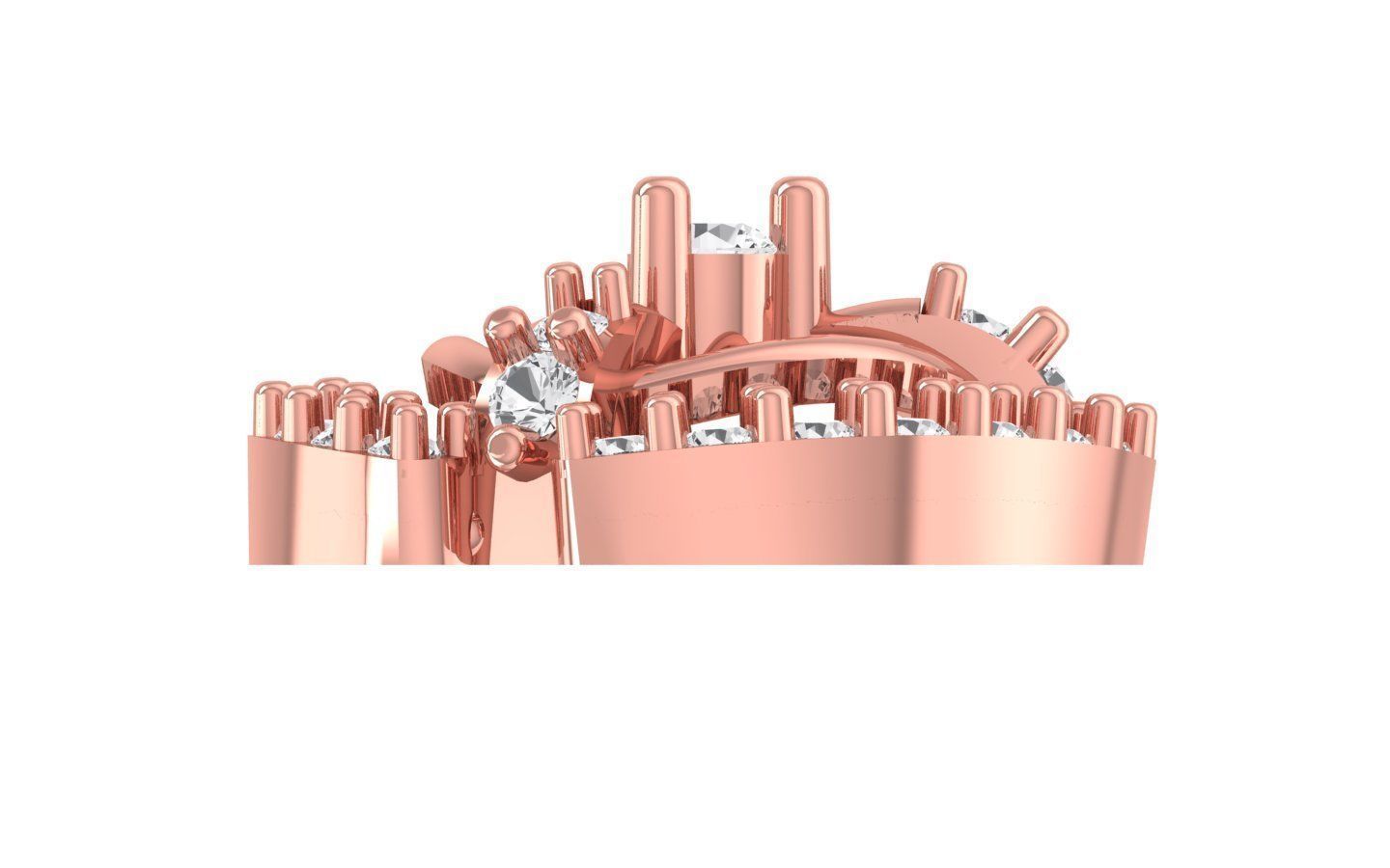 Women Stud Earrings 3dm STL OBJ FBX Renders Details 3D print model_2