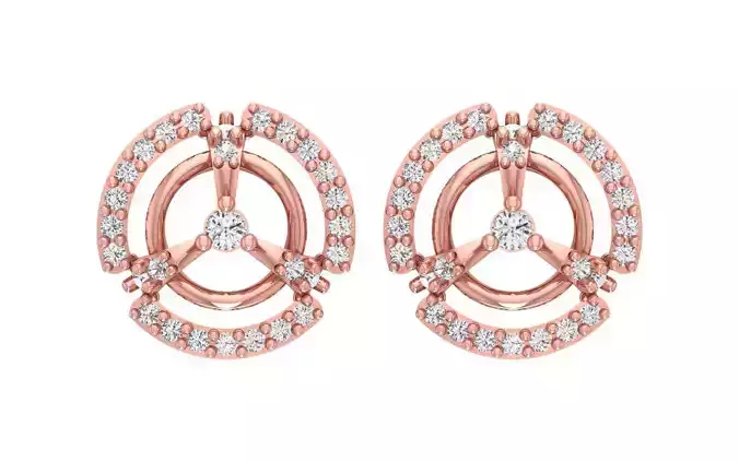 Women Stud Earrings 3dm STL OBJ FBX Renders Details