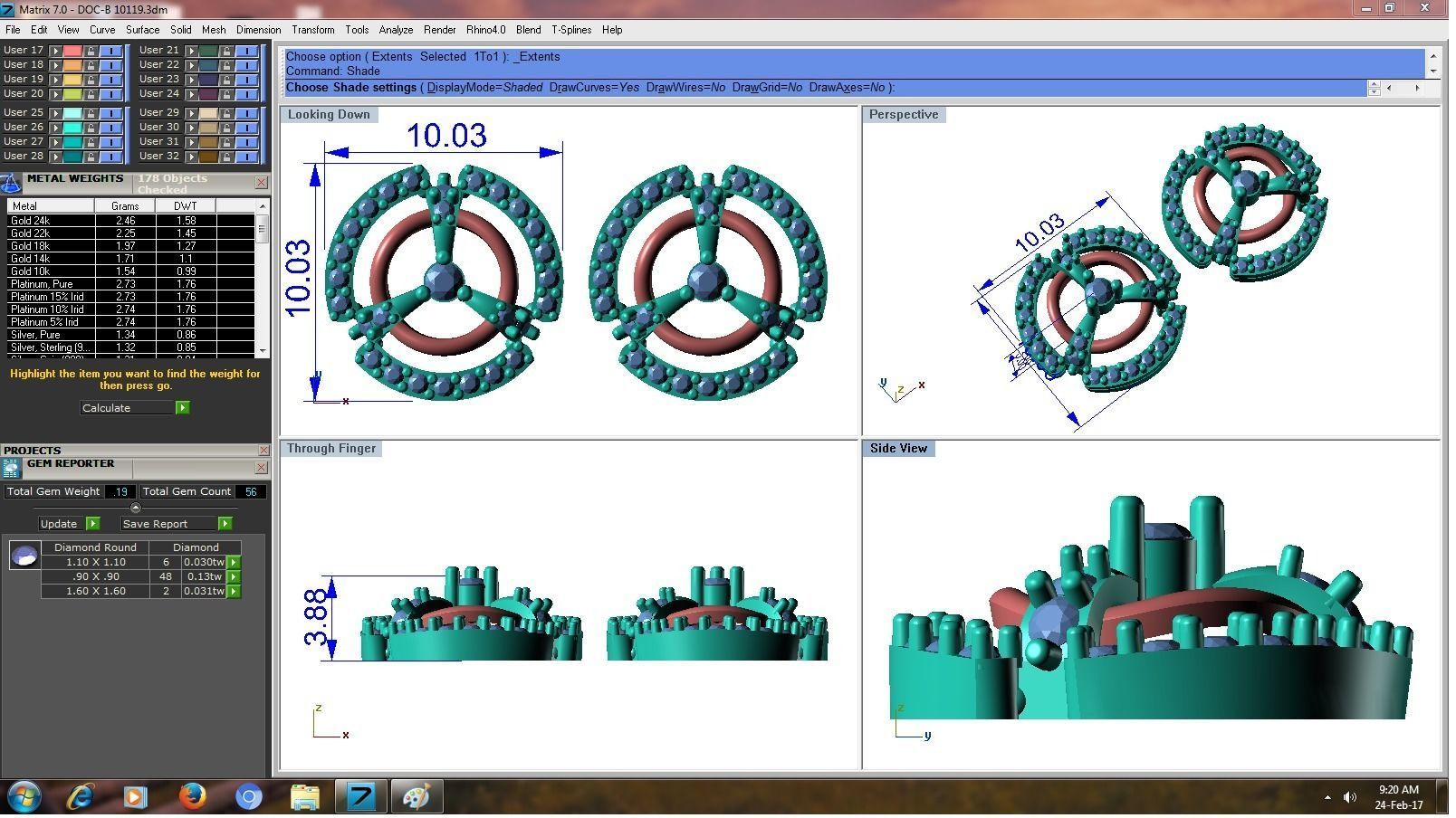 Women Stud Earrings 3dm STL OBJ FBX Renders Details 3D print model_3