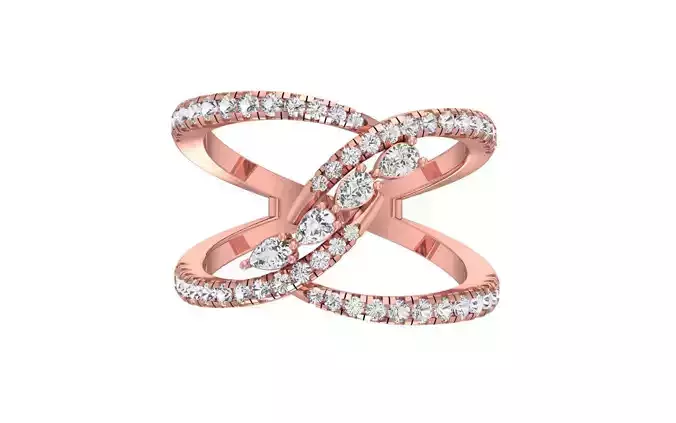 Marquise Pear Diamonds Ring