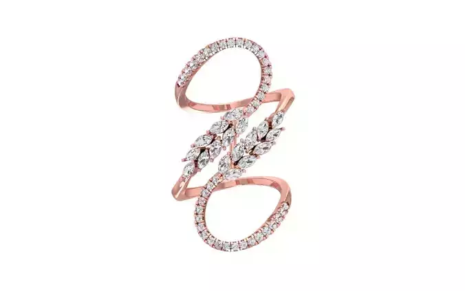 Marquise Pear Diamonds Ring