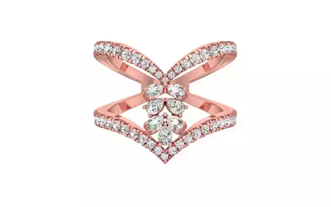 Marquise Pear Diamonds Ring