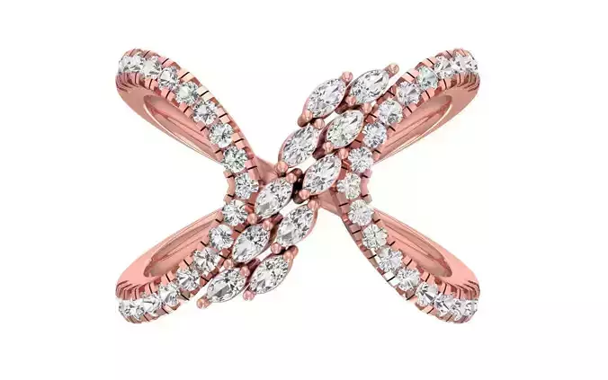 Marquise Pear Diamonds Ring