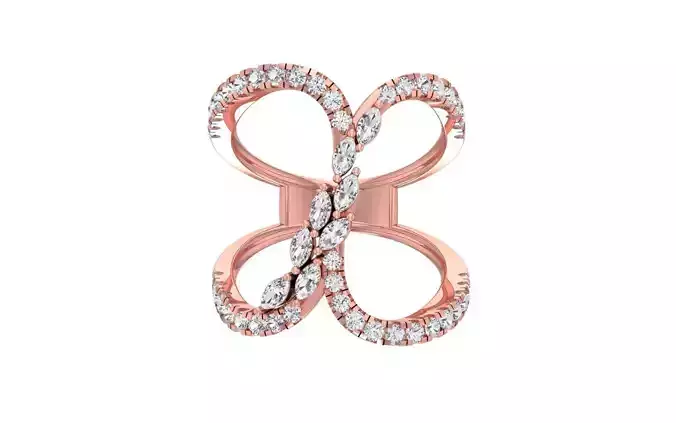 Marquise Pear Diamonds Ring