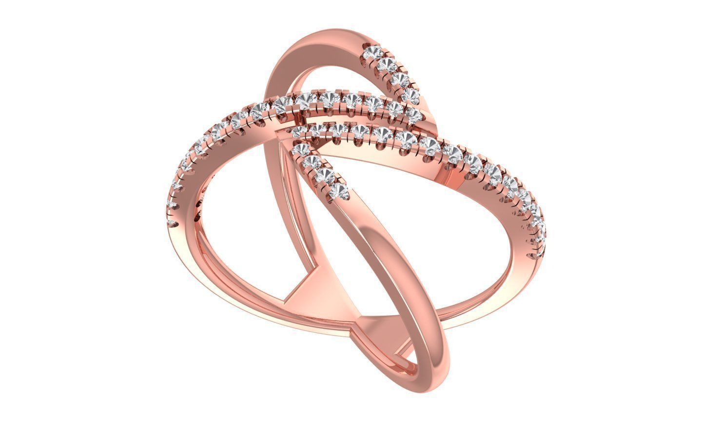 Marquise Pear Diamonds Ring 3D print model_1