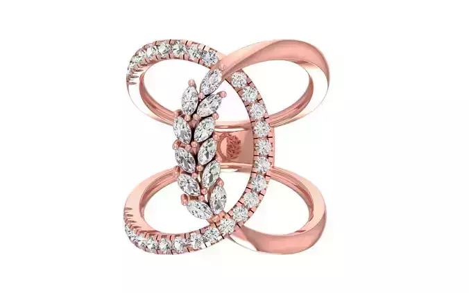 Marquise Pear Diamonds Ring