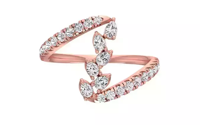 Pear Marquise Diamonds Ring